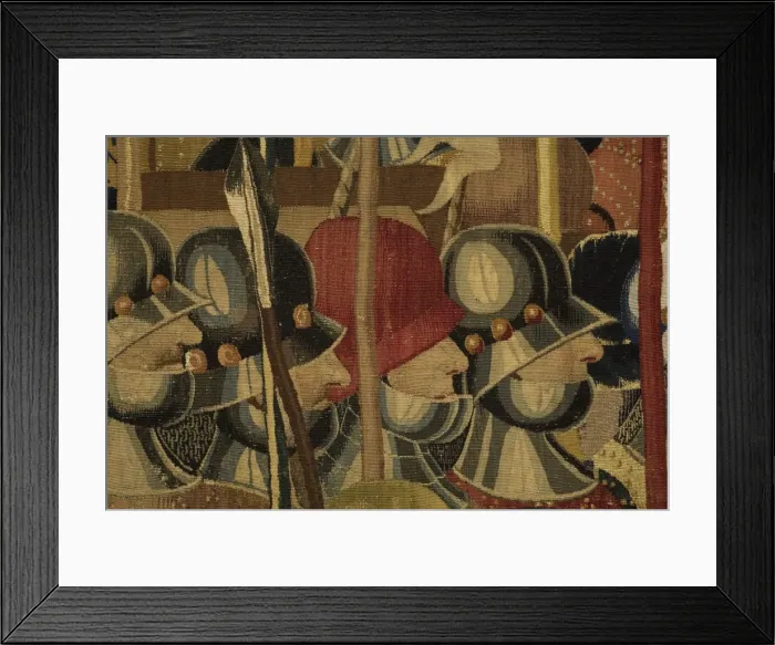 Framed Print : Pastrana Tapestries, 1471 c Disembarkation in Asilah Framed Print : Pastrana Tapestries, 1471 c Disembarkation in Asilah
