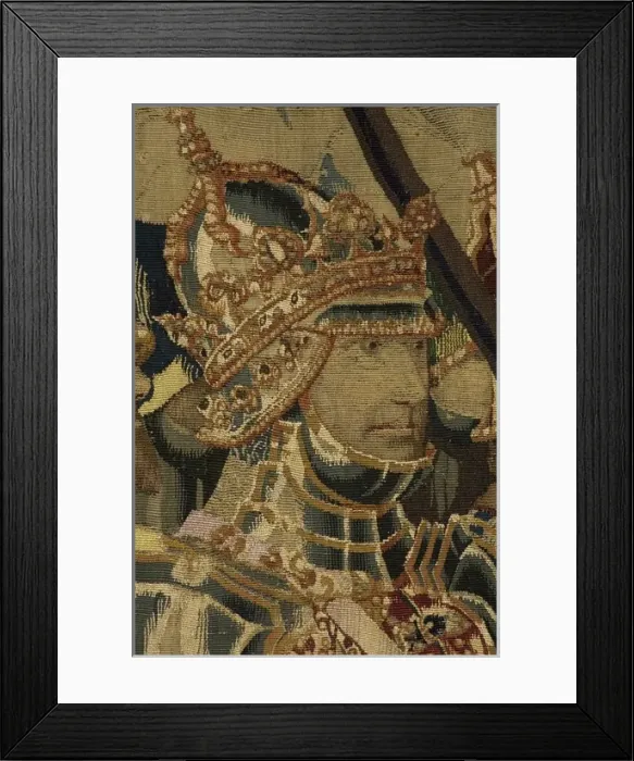 Framed Print : Pastrana Tapestries, 1471 c Disembarkation in Asilah Framed Print : Pastrana Tapestries, 1471 c Disembarkation in Asilah