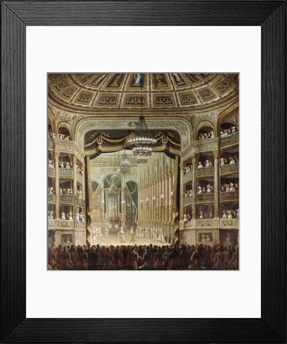 Framed Print : Paris. Le Peletier Opera. Inaugurati1821) Framed Print : Paris. Le Peletier Opera. Inaugurati1821)