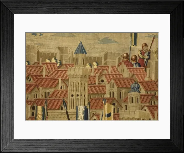 Framed Print : Pastrana Tapestries, 1471 c Disembarkation in Asilah Framed Print : Pastrana Tapestries, 1471 c Disembarkation in Asilah