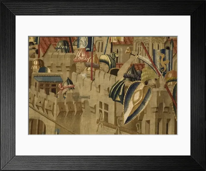Framed Print : Pastrana Tapestries, 1471 c Disembarkation in Asilah Framed Print : Pastrana Tapestries, 1471 c Disembarkation in Asilah