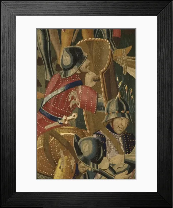 Framed Print : Pastrana Tapestries, 1471 c Disembarkation in Asilah Framed Print : Pastrana Tapestries, 1471 c Disembarkation in Asilah