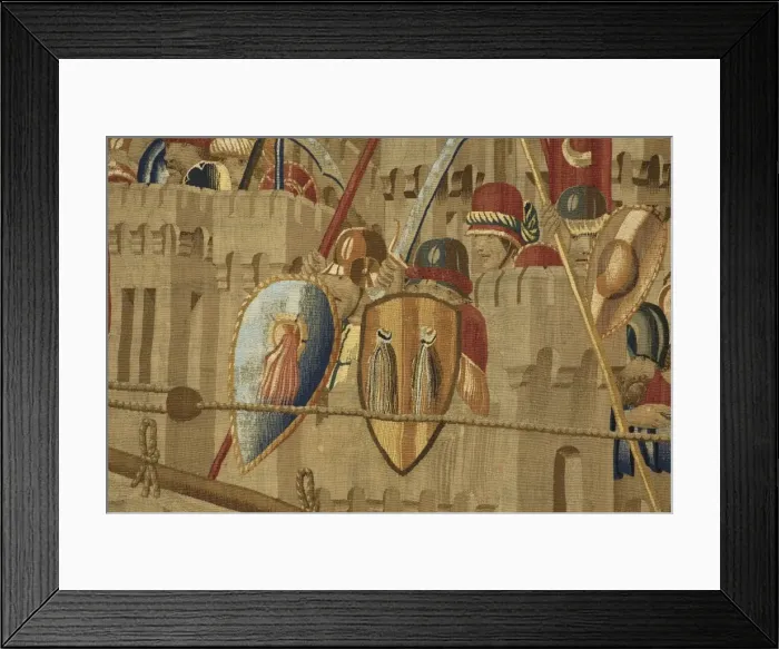 Framed Print : Pastrana Tapestries, 1471 c Disembarkation in Asilah Framed Print : Pastrana Tapestries, 1471 c Disembarkation in Asilah