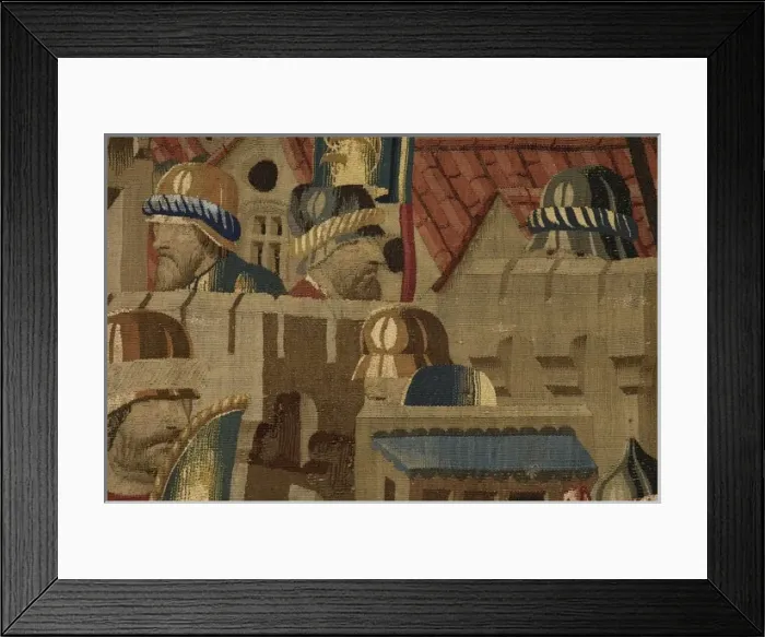 Framed Print : Pastrana Tapestries, 1471 c Disembarkation in Asilah Framed Print : Pastrana Tapestries, 1471 c Disembarkation in Asilah