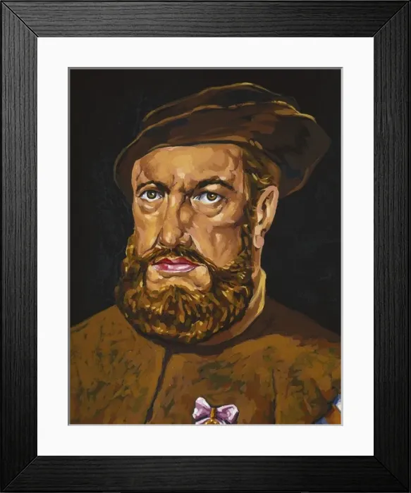 Framed Print : Portrait of Magalhaes. Spanish anonymous Framed Print : Portrait of Magalhaes. Spanish anonymous