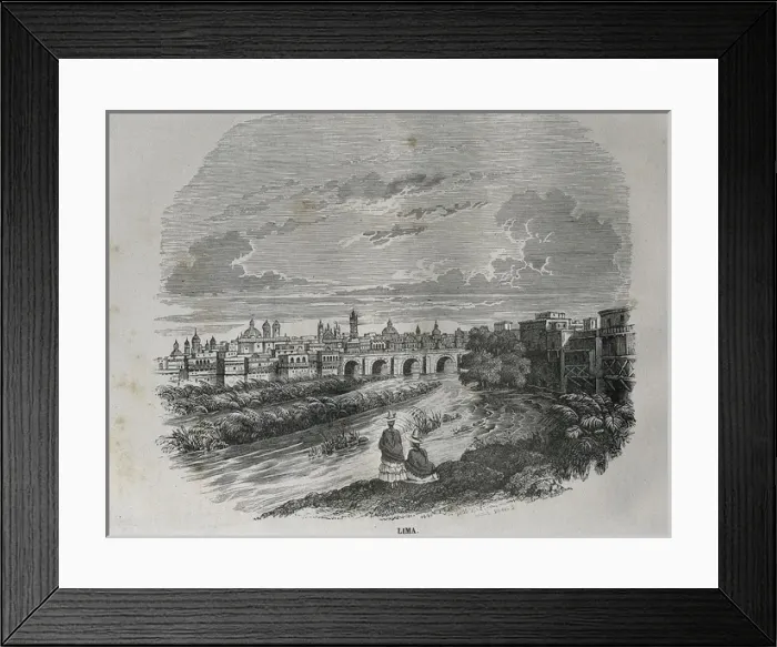 Framed Print : Peru. Lima. Engraving Framed Print : Peru. Lima. Engraving