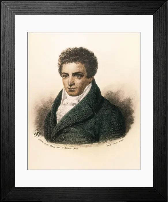 Framed Print : Portrait of Fulton. Engraving Framed Print : Portrait of Fulton. Engraving