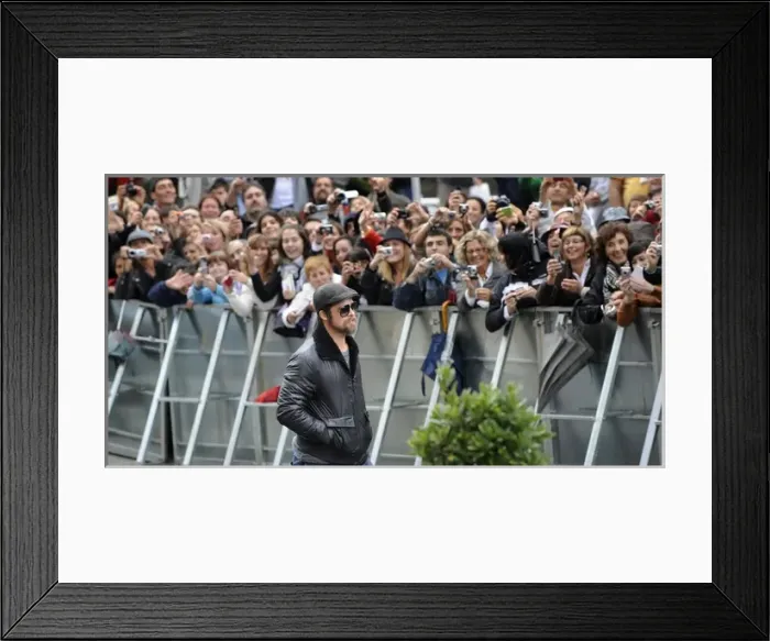 Framed Print : San SebastiᮮFestival 2009. Brad Pitt Framed Print : San SebastiᮮFestival 2009. Brad Pitt