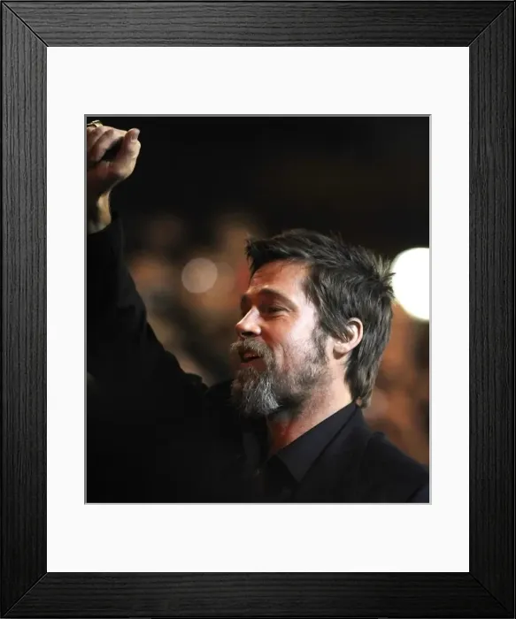 Framed Print : San SebastiᮮFestival 2009. Brad Pitt Framed Print : San SebastiᮮFestival 2009. Brad Pitt