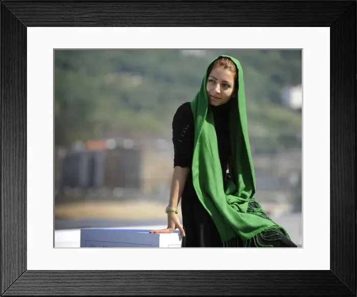 Framed Print : San SebastiᮮFestival 2009. Hana Makhmalbaf Framed Print : San SebastiᮮFestival 2009. Hana Makhmalbaf