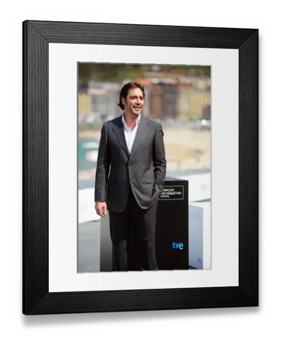 Framed Print : San SebastiᮮFestival 2010. Javier Bardem