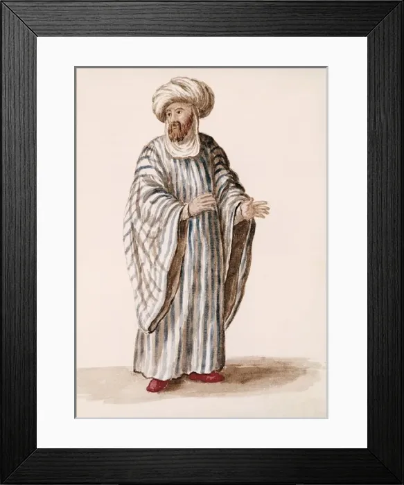 Framed Print : Turkish merchant. Watercolour Framed Print : Turkish merchant. Watercolour