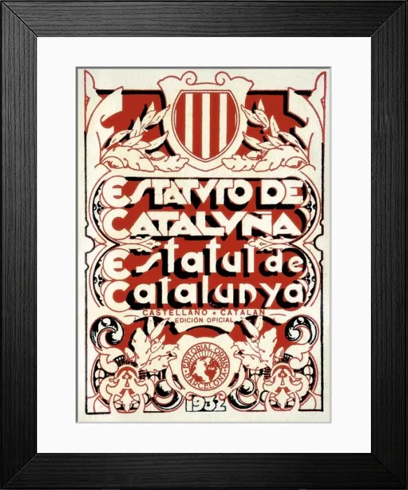 Framed Print : Spain. Second Republic. Statute of Catalonia Framed Print : Spain. Second Republic. Statute of Catalonia