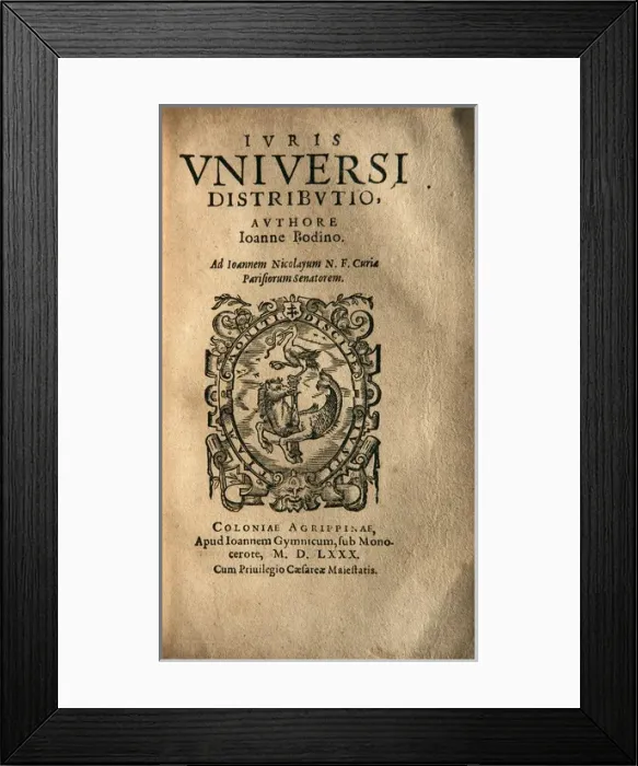Framed Print : BODIN, Jean (1530-1596). French jurist and political Framed Print : BODIN, Jean (1530-1596). French jurist and political
