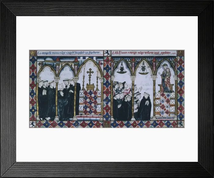 Framed Print : Alfonso X, called The Wise (1221-1284). Cantigas Framed Print : Alfonso X, called The Wise (1221-1284). Cantigas