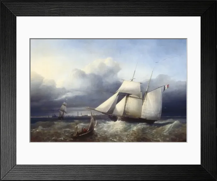 Framed Print : WEYTS, Petrus. The Charles V in a storm Framed Print : WEYTS, Petrus. The Charles V in a storm