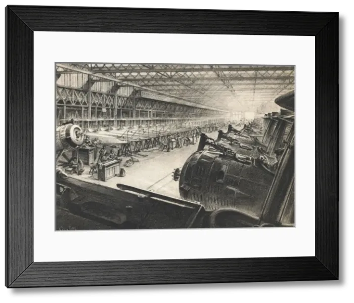 Framed Print : World War I. Aircraft factory Framed Print : World War I. Aircraft factory