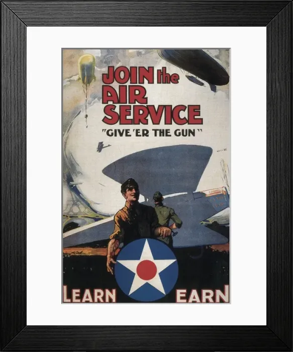 Framed Print : World War I. Join the Air Service Framed Print : World War I. Join the Air Service