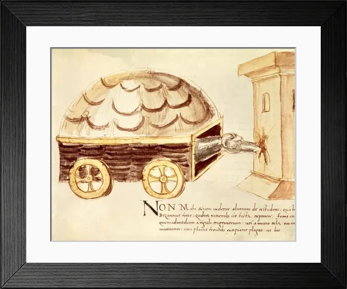 Framed Print : VALTURIO, Roberto (1405-1475). De re militari. 1446 Framed Print : VALTURIO, Roberto (1405-1475). De re militari. 1446