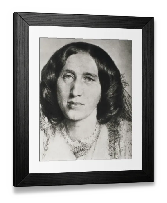 Framed Print : ELIOT, George (1819-1880). English novelist. Engraving Framed Print : ELIOT, George (1819-1880). English novelist. Engraving