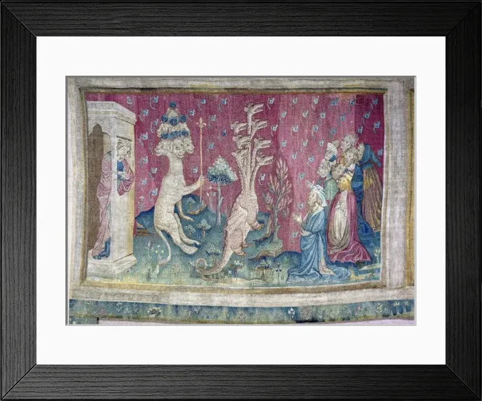 Framed Print : Worshiping of the Dragon. Apocalypse of Angers Framed Print : Worshiping of the Dragon. Apocalypse of Angers