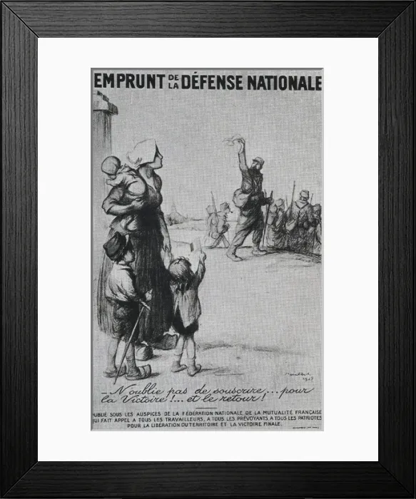Framed Print : WWI. France (1915). Propaganda Poster to promote Framed Print : WWI. France (1915). Propaganda Poster to promote