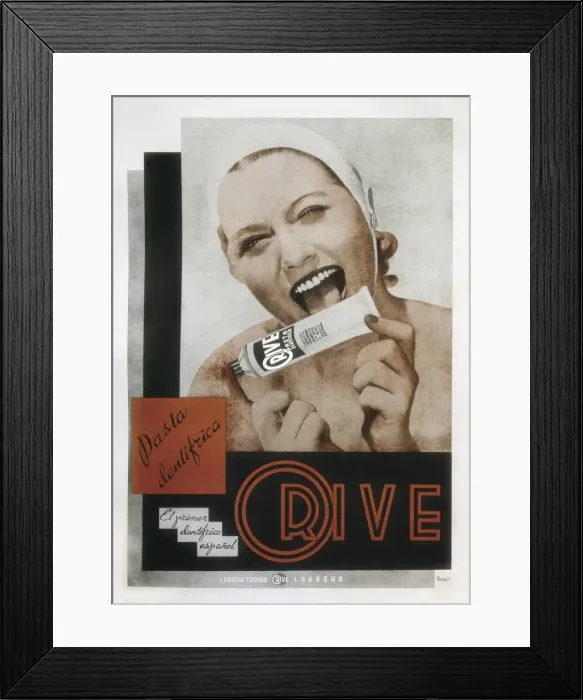 Framed Print : VALUE. Orive toothpaste ad Framed Print : VALUE. Orive toothpaste ad