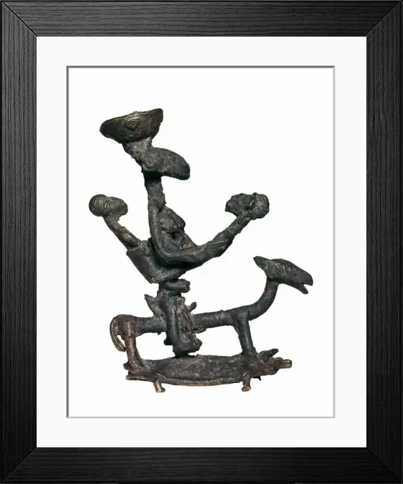Framed Print : Tool to weigh gold dust. Art from Baule (Baoul驅 Framed Print : Tool to weigh gold dust. Art from Baule (Baoul驅