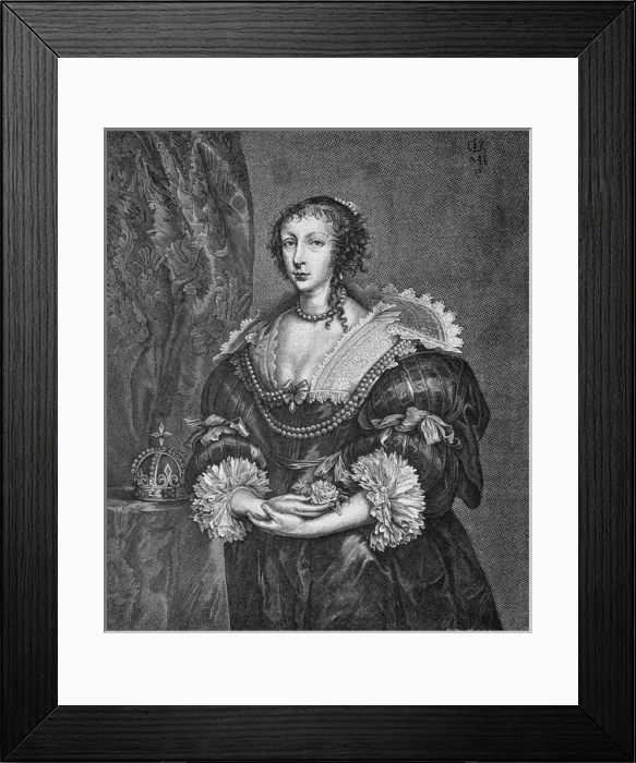 Framed Print : Henrietta Maria of France (1609-1669). Queen consort Framed Print : Henrietta Maria of France (1609-1669). Queen consort