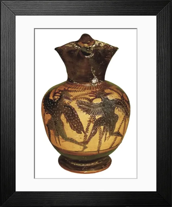 Framed Print : Group of men dresses up as birds. 500 AD. Ceramics Framed Print : Group of men dresses up as birds. 500 AD. Ceramics