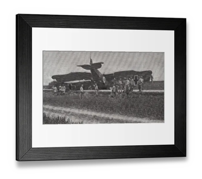 Framed Print : First World War (1918). German plane Halberstadt Framed Print : First World War (1918). German plane Halberstadt