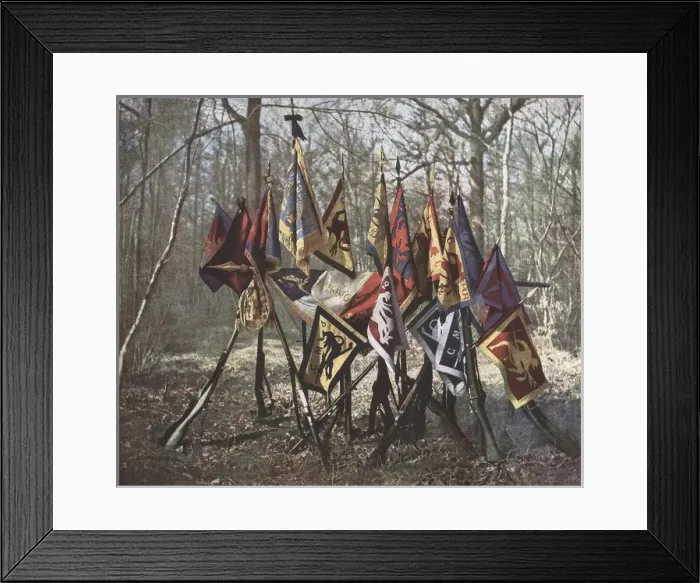 Framed Print : First World War (1914-1918). Pennants from 152th Framed Print : First World War (1914-1918). Pennants from 152th