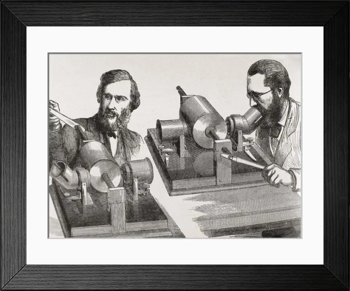 Framed Print : Experiments with the phonograph in the Royal Institution Framed Print : Experiments with the phonograph in the Royal Institution