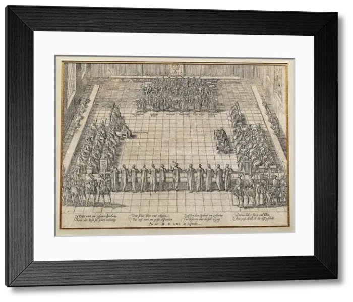 Framed Print : HOGENBERG, Franz (1535-1590). Wars of Religion in Framed Print : HOGENBERG, Franz (1535-1590). Wars of Religion in