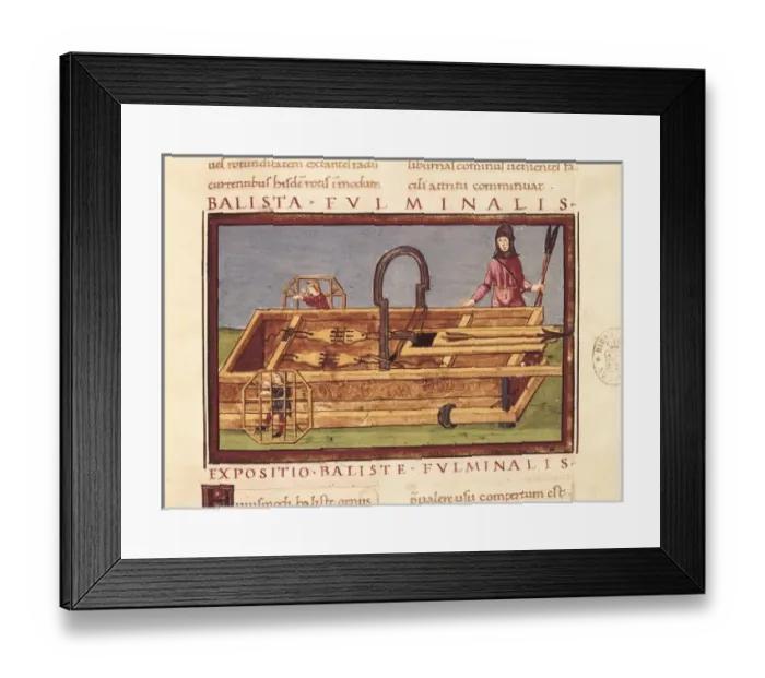 Framed Print : Ballista fulminalis. Siege machine used in the Roman Framed Print : Ballista fulminalis. Siege machine used in the Roman