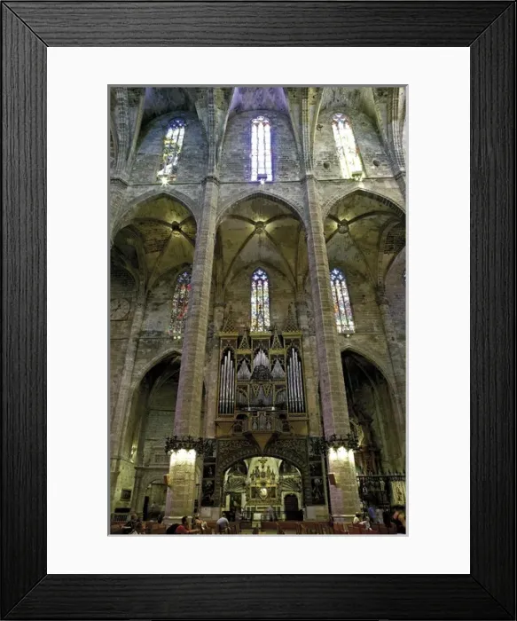 Framed Print : Palma de Majora Cathedral. ca. 1230-1613. SPAIN Framed Print : Palma de Majora Cathedral. ca. 1230-1613. SPAIN