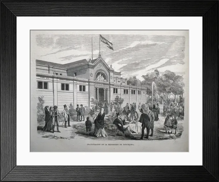 Framed Print : Spain (1870). Opening of the Barcelona Exhibition Framed Print : Spain (1870). Opening of the Barcelona Exhibition