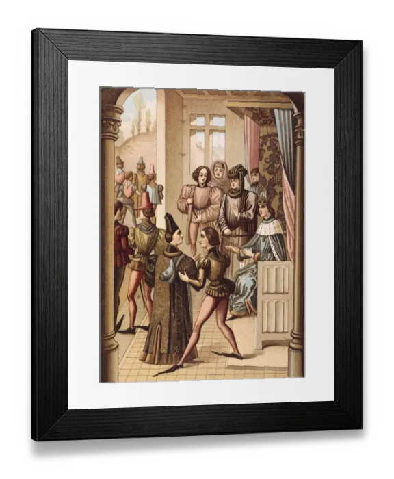 Framed Print : After his coronation in 1328, the king orders to Framed Print : After his coronation in 1328, the king orders to
