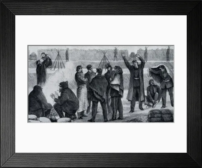 Framed Print : French-Prussian War (1870). Troops on the walls Framed Print : French-Prussian War (1870). Troops on the walls
