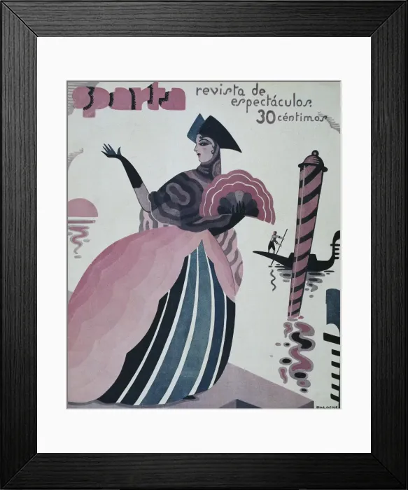 Framed Print : Carnival in Venice. Cover of the Magazine Sparta Framed Print : Carnival in Venice. Cover of the Magazine Sparta