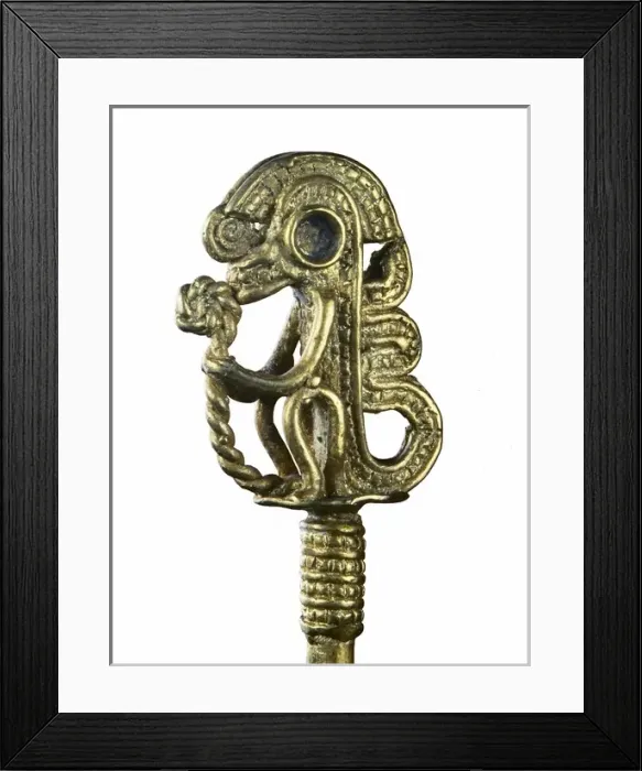 Framed Print : Pinhead with mythological figure. Pre-Columbian Framed Print : Pinhead with mythological figure. Pre-Columbian