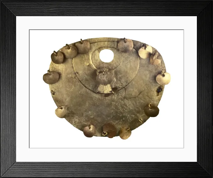 Framed Print : Gold breastplate muisca. Proceeds from Chiquinquir Framed Print : Gold breastplate muisca. Proceeds from Chiquinquir