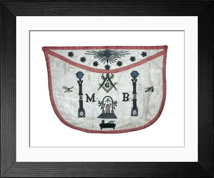 Framed Print : Apron of a Masonic Master. Textiles. FRANCE. ΌE-DE-FRANCE Framed Print : Apron of a Masonic Master. Textiles. FRANCE. ΌE-DE-FRANCE