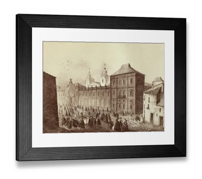 Framed Print : View of the University of Cervera. Engraved by S Framed Print : View of the University of Cervera. Engraved by S