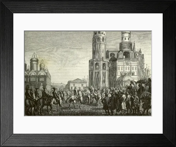 Framed Print : Proclamation of Catherine II (1729-96) in Moscu Framed Print : Proclamation of Catherine II (1729-96) in Moscu