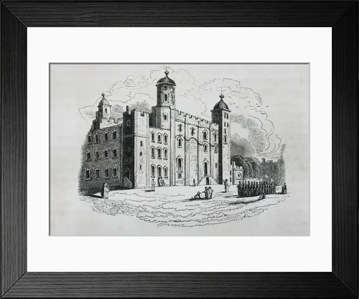 Framed Print : VALUE. London. White Tower. 1844. Engraving Framed Print : VALUE. London. White Tower. 1844. Engraving