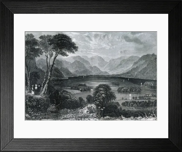 Framed Print : VALUE. Dervent lake, 1844. Engraving Framed Print : VALUE. Dervent lake, 1844. Engraving