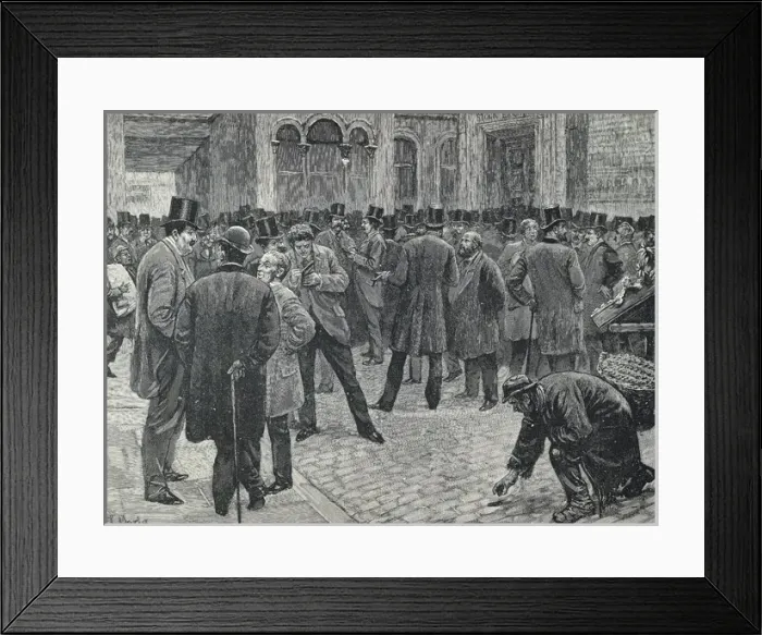 Framed Print : VALUE. London Stock Exchange (19th c.). Engraving Framed Print : VALUE. London Stock Exchange (19th c.). Engraving