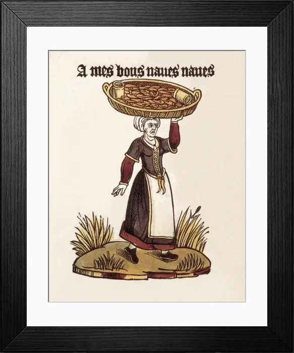 Framed Print : A mes bons naves naves. The Merchant of turnips Framed Print : A mes bons naves naves. The Merchant of turnips