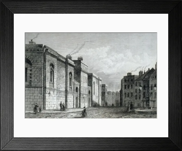 Framed Print : ENGLAND. London (19c. ). Newgate Prision. Engraving